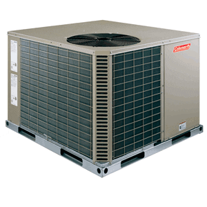 A large air conditioner unit sitting on top of a platform.
