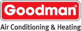 A red and white banner with the words goodman advertising & marketing.